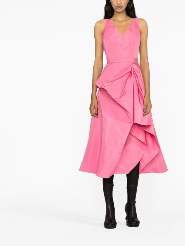 Alexander McQueen  asymmetric gathered midi dress - Image 2