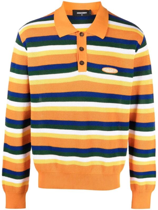 Dsquared2  horizontal-stripe polo shirt