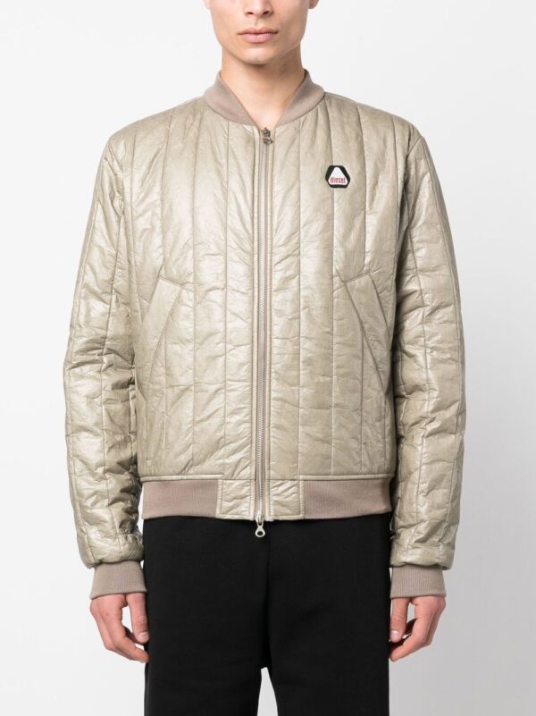 Diesel  beige quilted bomber jacket - Image 3