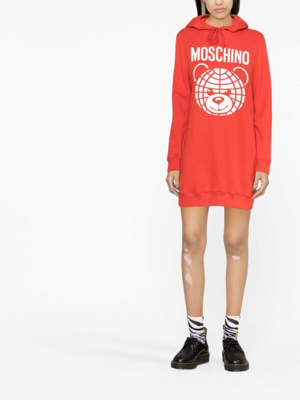 Moschino logo-print sweatshirt dress - Image 4