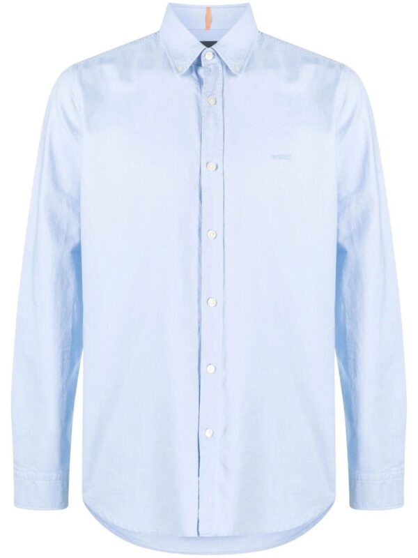 BOSS  embroidered logo long-sleeve shirt