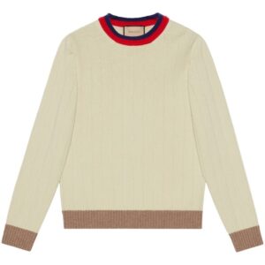 Gucci  striped-edge ribbed jumper