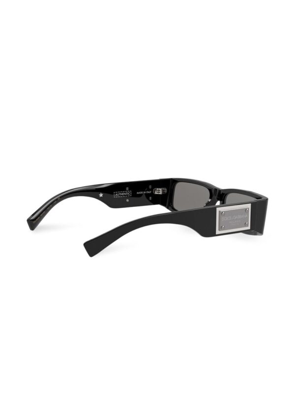 Dolce & Gabbana Eyewear Re-Edition logo-plaque rectangle-frame sunglasses - Image 4