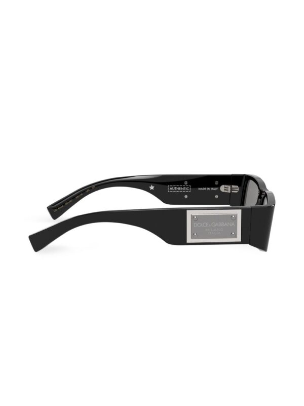 Dolce & Gabbana Eyewear Re-Edition logo-plaque rectangle-frame sunglasses - Image 5