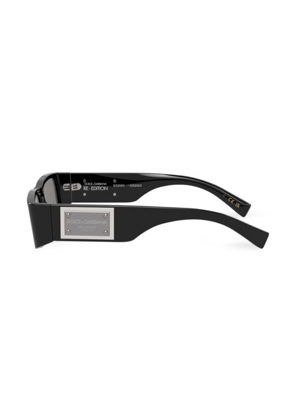 Dolce & Gabbana Eyewear Re-Edition logo-plaque rectangle-frame sunglasses - Image 3