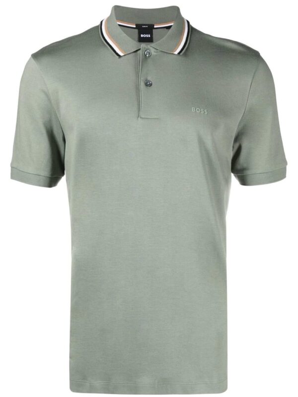 BOSS  logo-print short-sleeved polo shirt