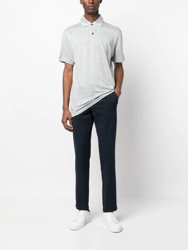 BOSS  piqué linen polo shirt - Image 2