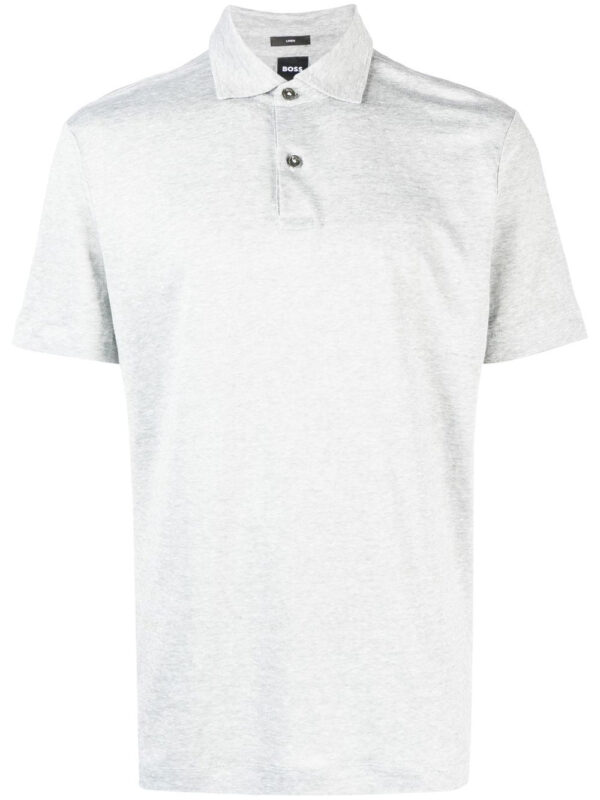BOSS  piqué linen polo shirt