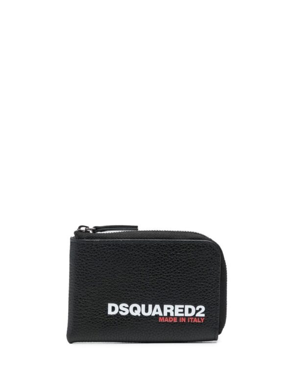 DSQUARED2 logo-print zip-up wallet