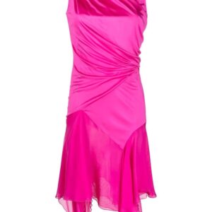 Versace asymmetric gathered dress