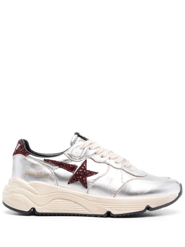 Golden Goose star patch metallic leather sneakers