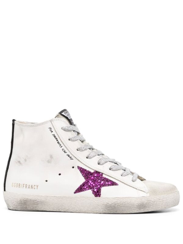 Golden Goose star patch leather high-top sneakers