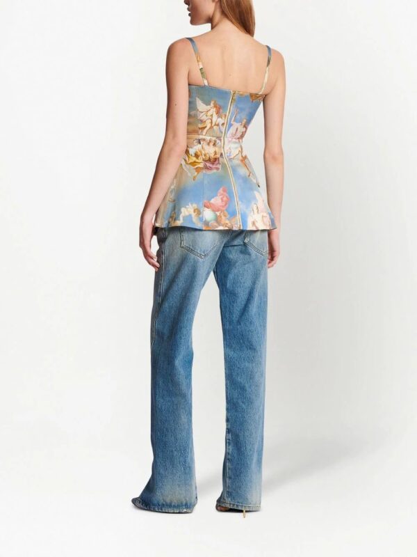 Balmain  sky-print tailored corset top - Image 4