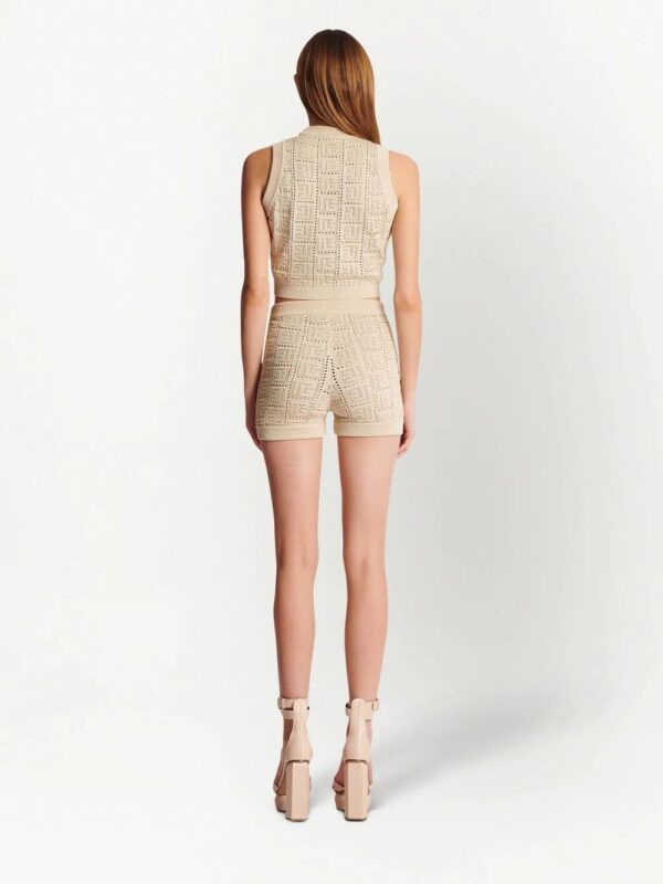 Balmain  monogram knitted crop top - Image 4