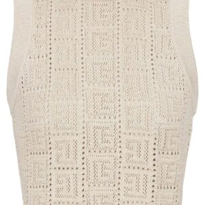 Balmain  monogram knitted crop top