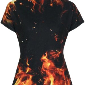 Balmain fire print velvet top