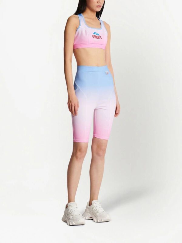 Balmain  x Evian logo-print sports bra - Image 3