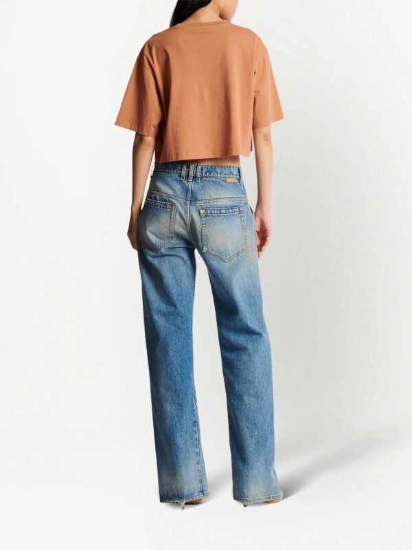 Balmain  logo-print cropped T-shirt - Image 4