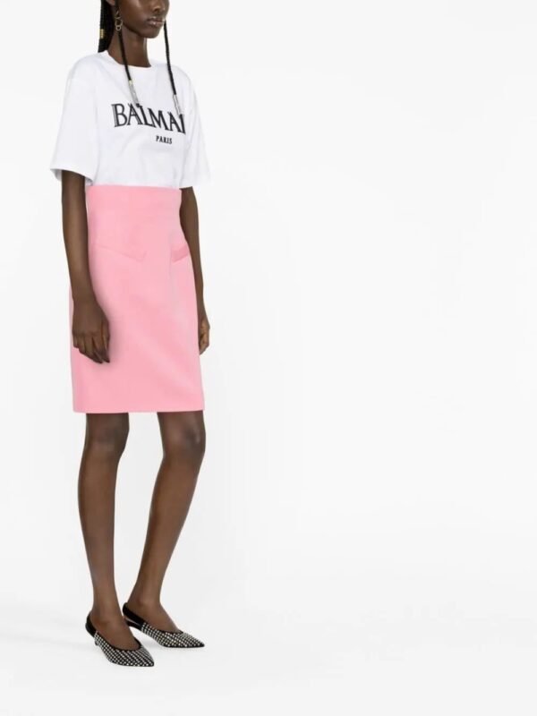 Balmain  logo-print cropped T-shirt - Image 3