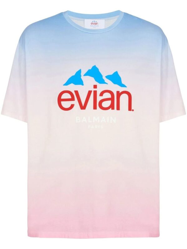 Balmain  x Evian gradient-effect T-shirt