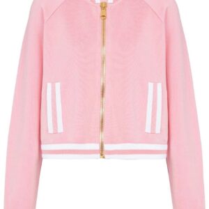 Balmain  stripe-trim knitted jacket