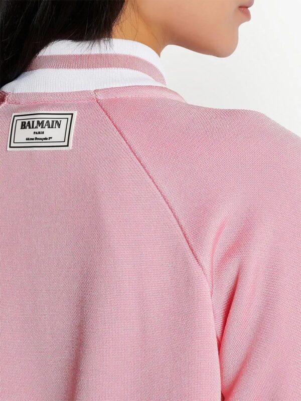 Balmain  stripe-trim knitted jacket - Image 3