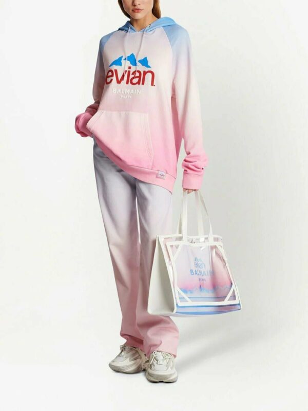 Balmain  x Evian gradient-effect oversized hoodie - Image 2
