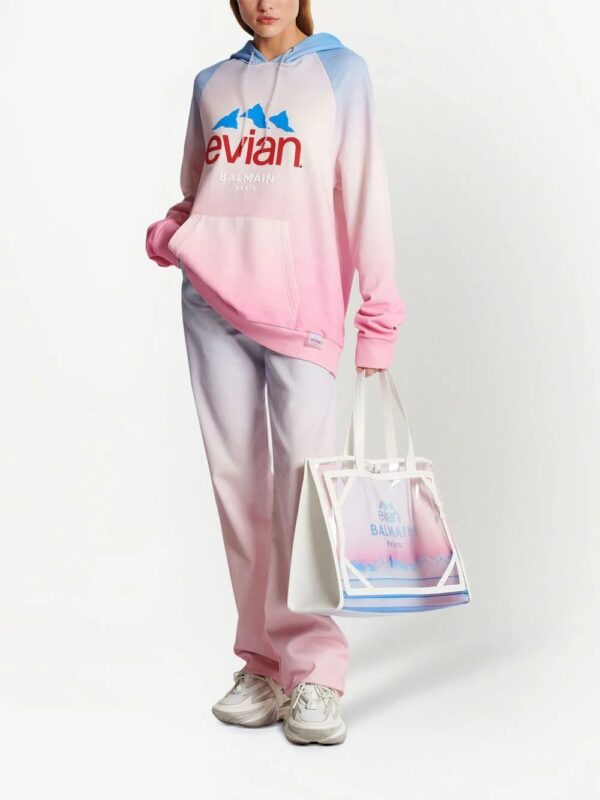 Balmain  x Evian gradient-effect oversized hoodie - Image 2