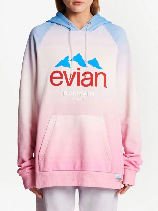 Balmain  x Evian gradient-effect oversized hoodie - Image 4