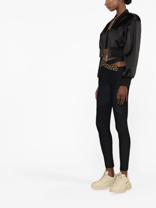 Versace  La Greca crossover waistband leggings - Image 4