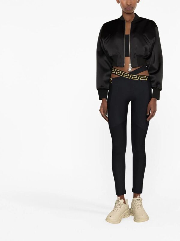 Versace  La Greca crossover waistband leggings - Image 2