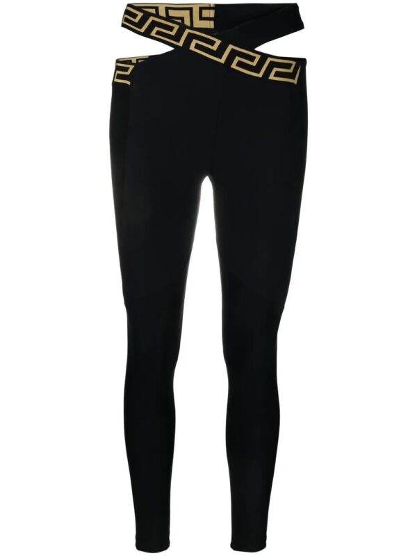 Versace  La Greca crossover waistband leggings