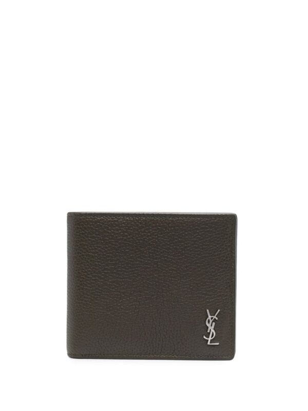 Saint Laurent YSL logo-plaque leather wallet
