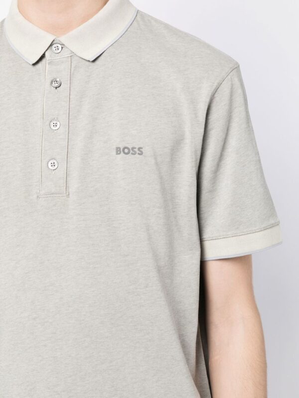 BOSS  logo-embossed cotton polo shirt - Image 4