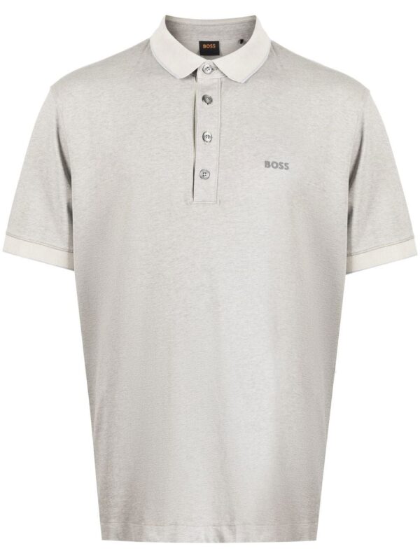 BOSS  logo-embossed cotton polo shirt