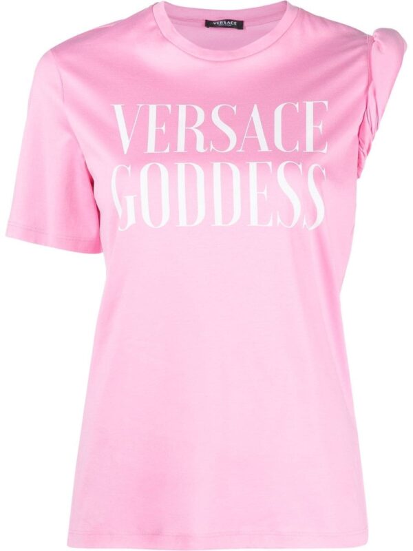 Versace  slogan-print T-shirt