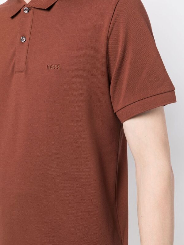 BOSS  logo-embroidered polo shirt - Image 4