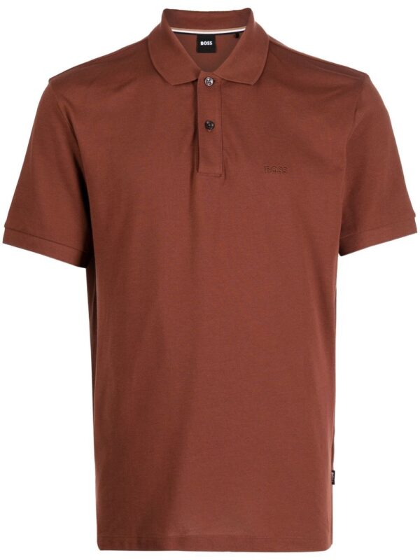 BOSS  logo-embroidered polo shirt