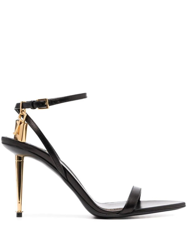 TOM FORD  Padlock 85mm leather sandals