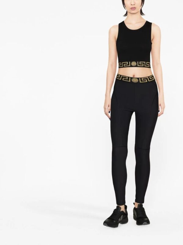 Versace  logo-waistband leggings - Image 2