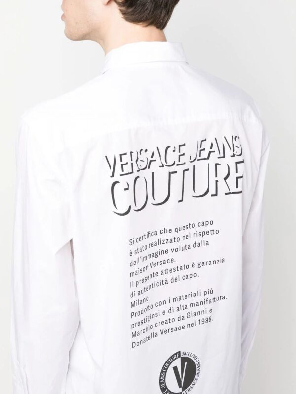 Versace Jeans Couture  logo-print cotton shirt - Image 4
