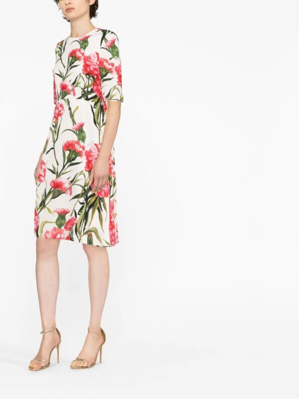 Dolce & Gabbana  floral-print short-sleeve dress - Image 4