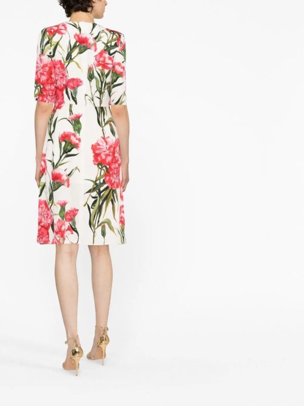 Dolce & Gabbana  floral-print short-sleeve dress - Image 3