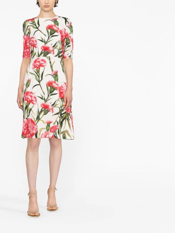 Dolce & Gabbana  floral-print short-sleeve dress - Image 2