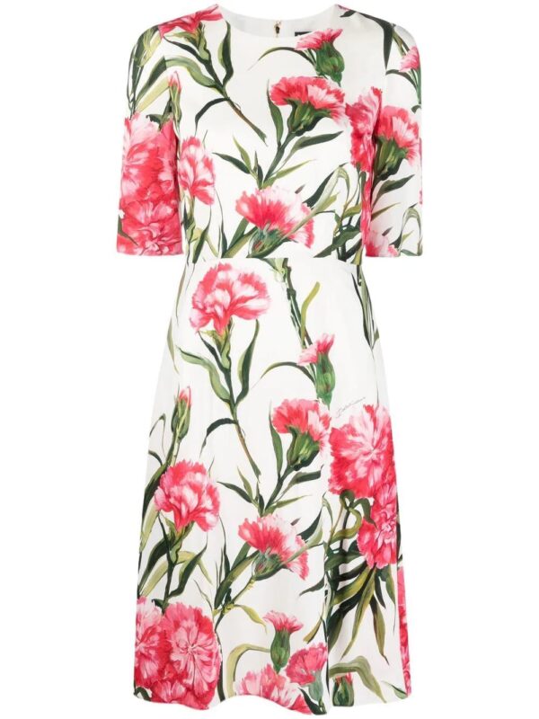 Dolce & Gabbana  floral-print short-sleeve dress