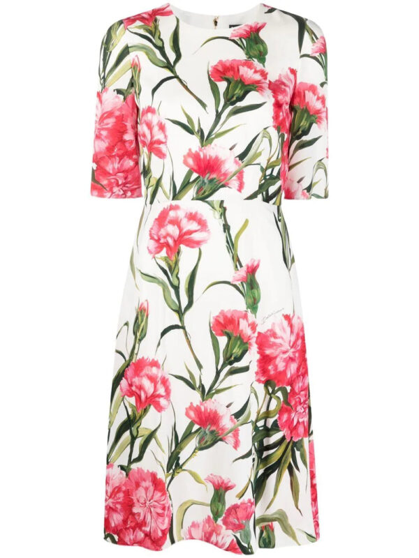 Dolce & Gabbana  floral-print short-sleeve dress