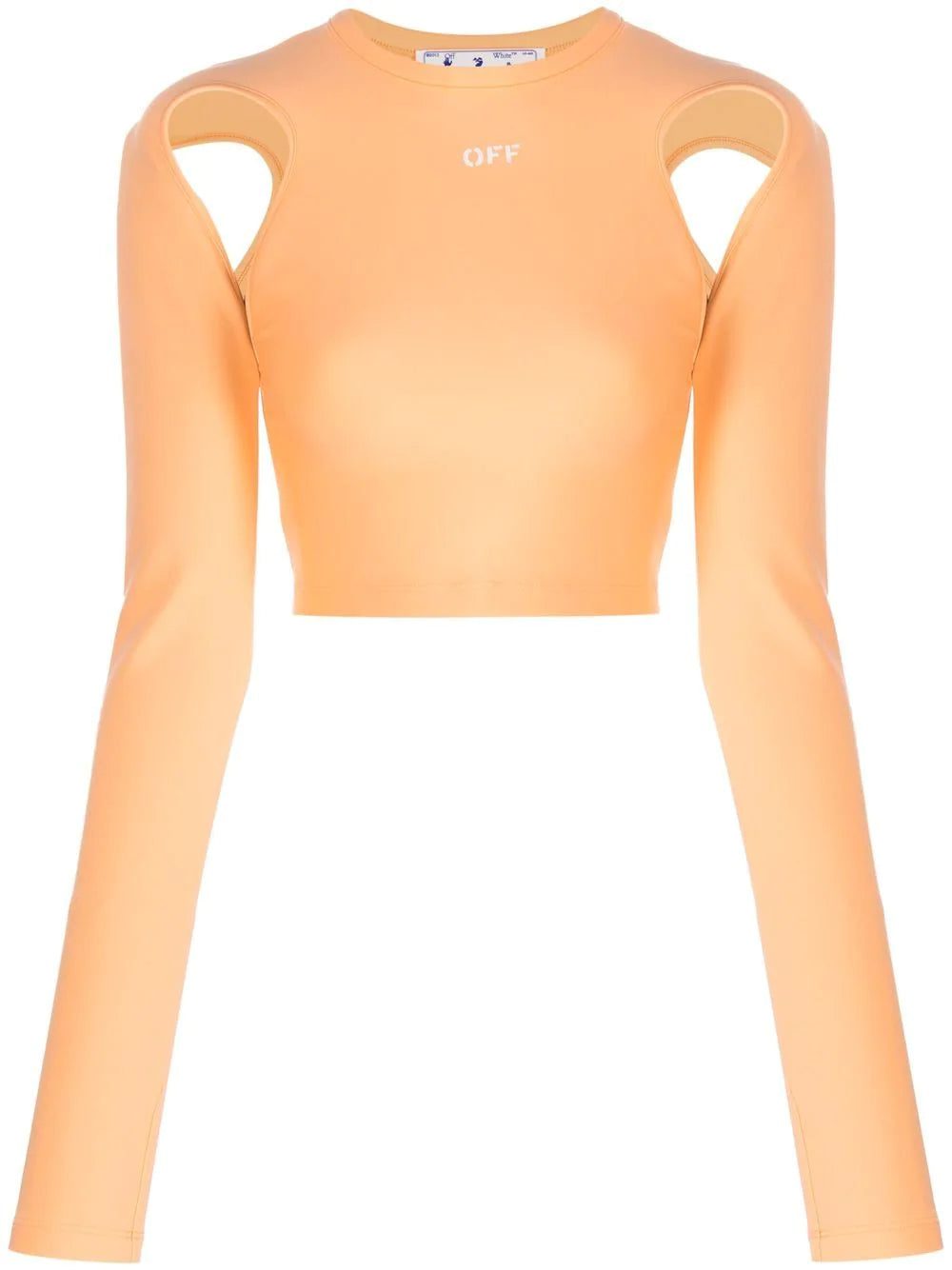 Off-White cut-out long-sleeve crop top