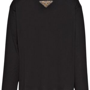Prada  logo-patch long-sleeve T-shirt