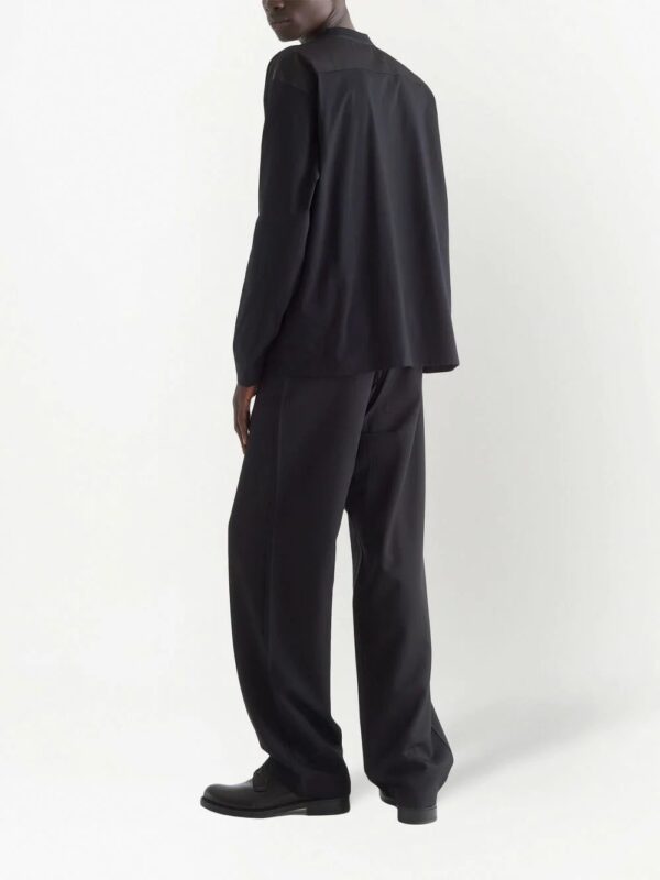 Prada  logo-patch long-sleeve T-shirt - Image 3
