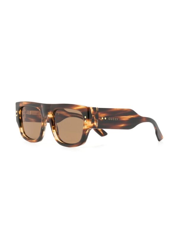 Gucci Eyewear logo-lettering square-frame sunglasses - Image 2